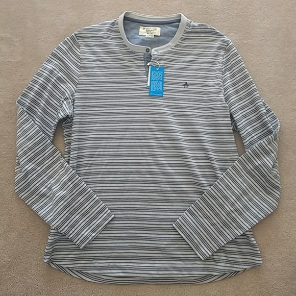 Original Penguin Other - NWT Original Penguin Variegated Stripe Henley Tee